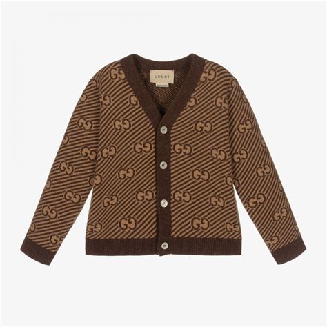 gucci wool cardigan girl chilr|Gucci Baby GG wool jacquard cardigan.